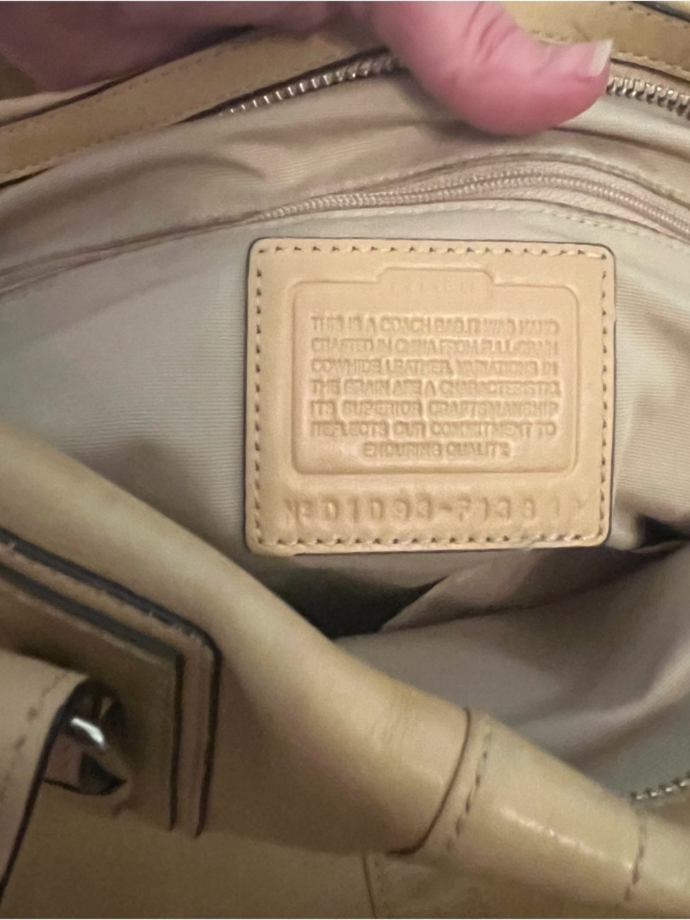 COACH Hamilton Soft Leather Satchel Purse Bag Tan Butter Yellow D1098-F13811 - Picture 14 of 16